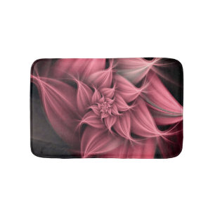 Awesome pink Flower Fractal  Bath Mat