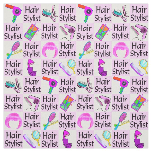 AWESOME PINK HAIR STYLIST FABRIC (Swatch)