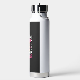 Awesome Pitbull Moms Have Tattoos Funny Dog Water Bottle
