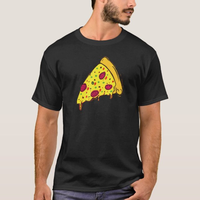 Awesome Pizza Slice For Fast Food T-Shirt (Front)