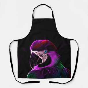 Awesome Plum Glow Parrot Apron