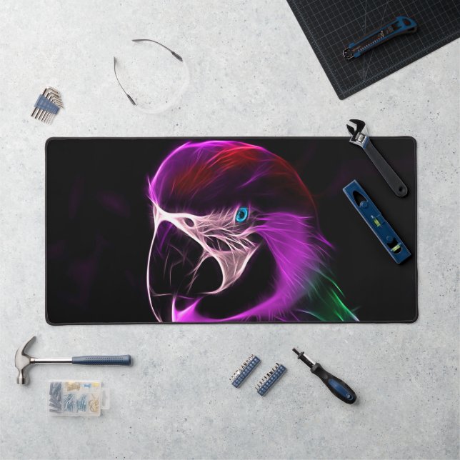 Awesome Plum Glow Parrot Desk Mat (Workstation)