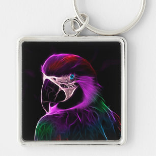 Awesome Plum Glow Parrot Keychain