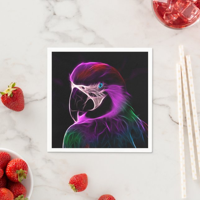 Awesome Plum Glow Parrot Napkin (Insitu)
