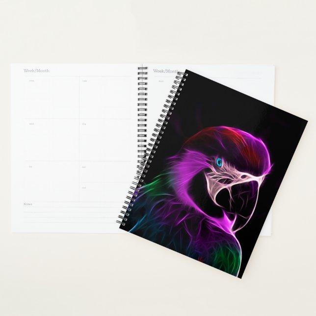 Awesome Plum Glow Parrot Planner (Display)
