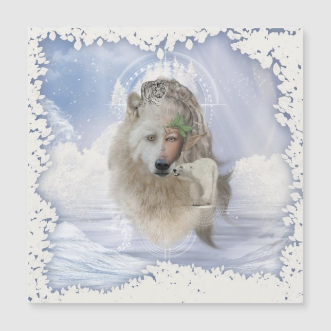 Awesome polarwolf with fairy,  (Front)