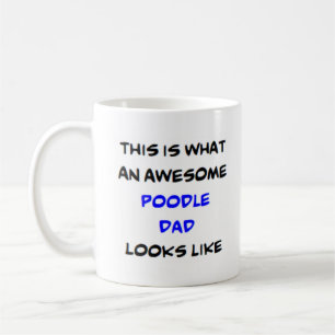 awesome poodle dad coffee mug