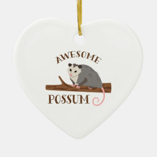 Awesome Possum Ceramic Ornament