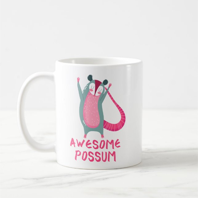 Awesome Possum cute Opossum Coffee Mug (Left)