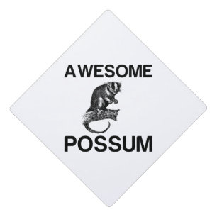 AWESOME POSSUM .... GRADUATION CAP TOPPER
