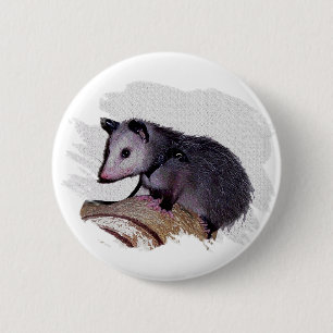 Awesome Possum Opossum 2 Inch Round Button
