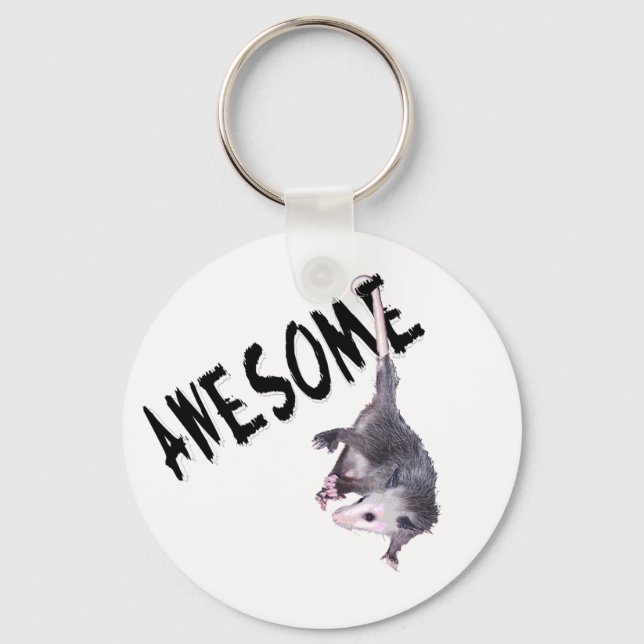 Awesome Possum Opossum Keychain (Front)