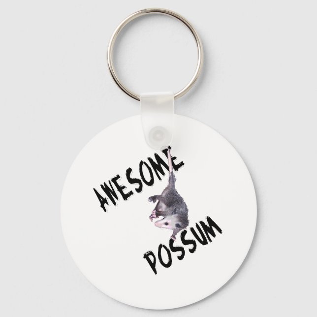 Awesome Possum Opossum Keychain (Front)