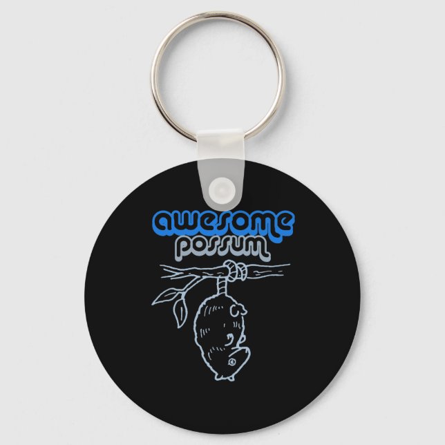 AWESOME POSSUM T-shirt Keychain (Front)