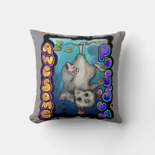 Awesome Possum! Throw Pillow