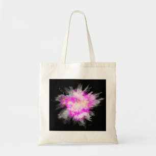 Awesome Powder Paint Explosion Pink Yellow White Tote Bag