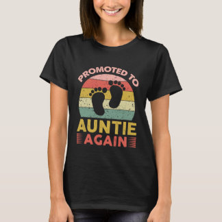 Awesome Promoted To Auntie Again  Aunt Again T-Shirt