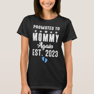 Awesome Promoted To Mommy Again 2023 It's A Boy M T-Shirt