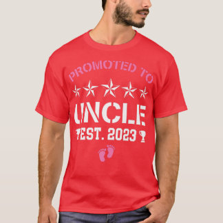 Awesome Promoted To Uncle 2023 It's A Girl Pregnan T-Shirt