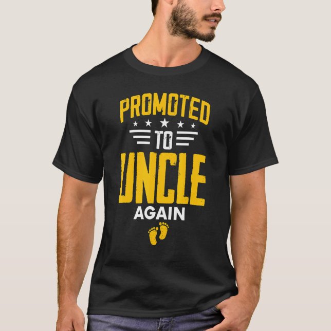 Awesome Promoted To Uncle Again Leveling Up To Unc T-Shirt (Front)