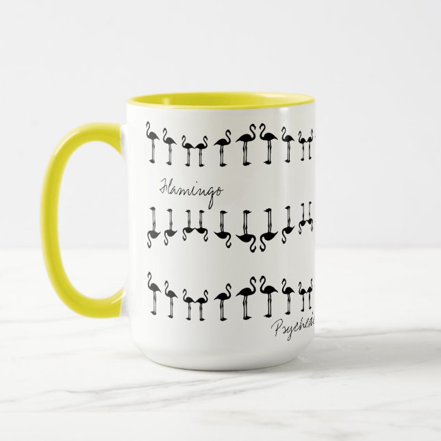 Awesome Psychedelic Flamingo Coffee / Tea Mug Cup (Left)