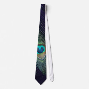Awesome Purple Peacock Feather Tie