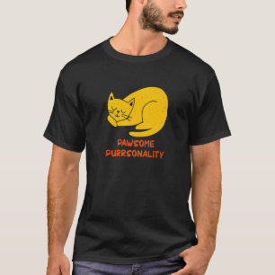 Awesome Purrsonality Cat Pun Cute Feline Mom Dad T-Shirt