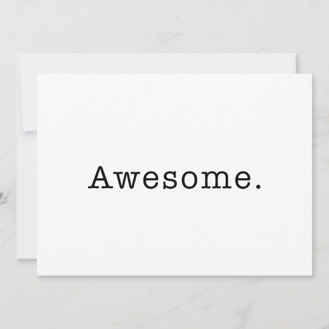 Awesome Quote Template Blank in Black and White (Front)