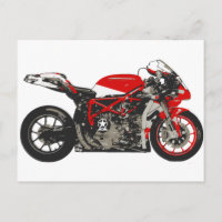 Awesome Red Racing Motorcycle