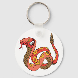 Awesome Red Rattlesnake Keychain
