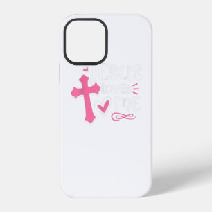 Awesome Religious Jesus'S Love Jesus Loves Me Chri iPhone 12 Case