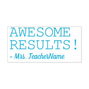 "AWESOME RESULTS!" Tutor Feedback Rubber Stamp