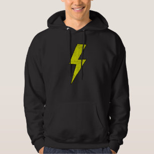 Awesome Retro Front & Back BLACK & YELLOW Lightnin Hoodie