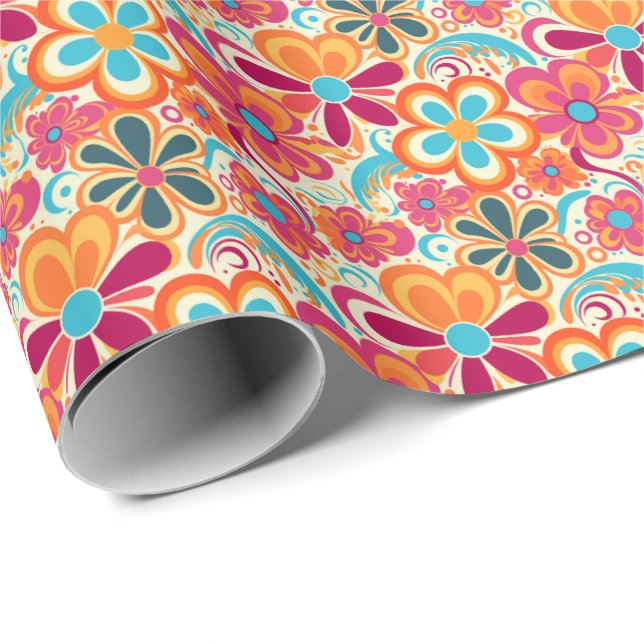 Awesome retro tiled pattern wrapping paper (Roll Corner)