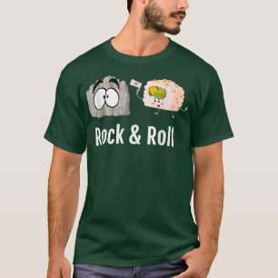 Awesome Rock and Roll Sushi Music Funny Pun Parody T-Shirt