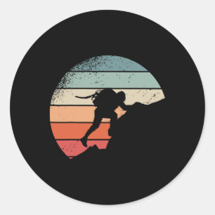 Awesome Rock Climbing Retro Mountain Climber Hiker Classic Round Sticker