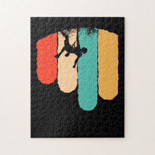 Awesome Rock Climbing Retro Mountain Climber Hiker Jigsaw Puzzle