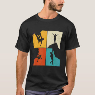 Awesome Rock Climbing Retro Mountain Climber Hiker T-Shirt