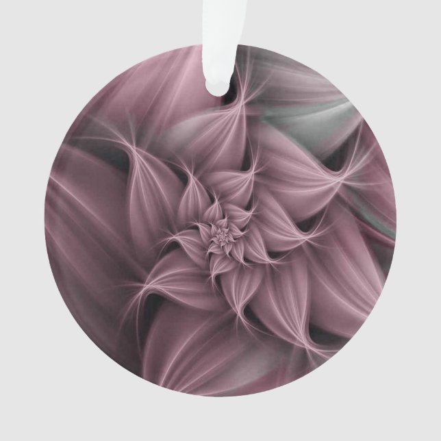 Awesome Rose Flower Fractal  Ornament (Front)