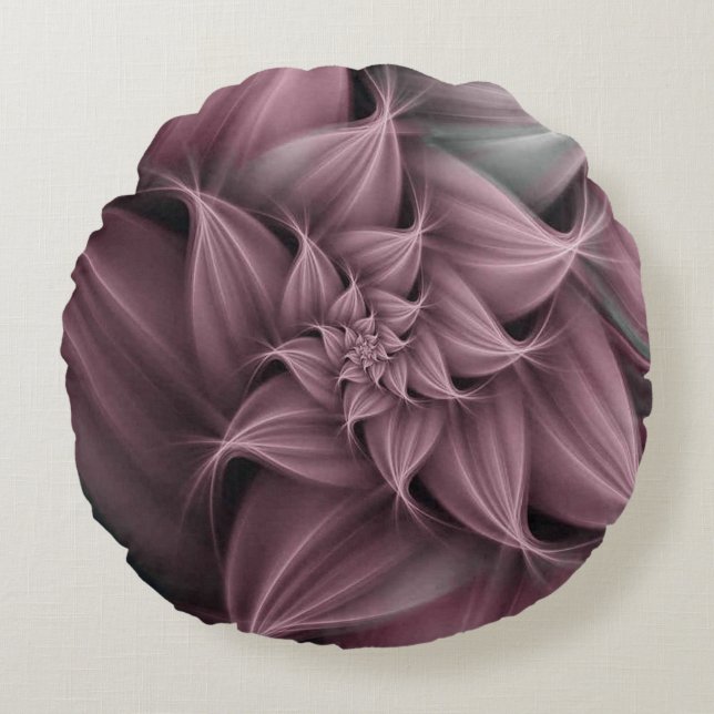Awesome Rose Flower Fractal  Round Pillow (Front)