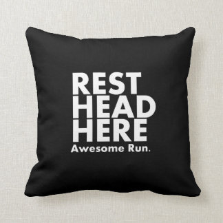 "Awesome Run" Runner's Pillow Black