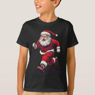 Awesome Running Santa Outfit For Jogging And Xmas T-Shirt