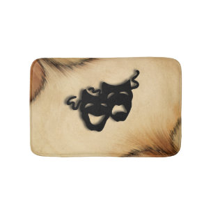Awesome Rustic Comedy and Tragedy Theatre Design Bath Mat