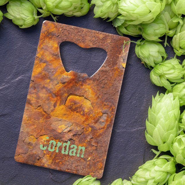 Awesome Rusty Iron Custom Name Credit Card Bottle Opener (Creator Uploaded)