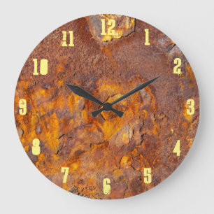 Awesome Rusty Iron Large Clock