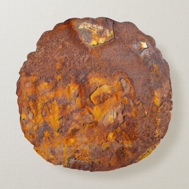 Awesome Rusty Iron Round Pillow (Front)