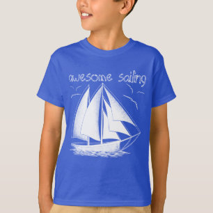 Awesome sailing! nautical, vintage, personalized T-Shirt