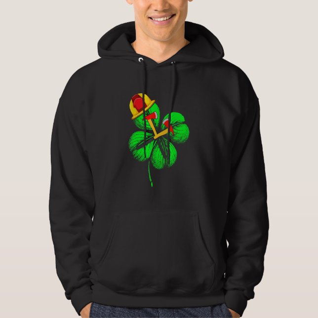 Awesome Saint Patrick S Day Firefighter Shamrock H Hoodie (Front)