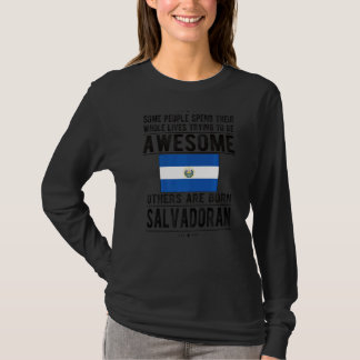 Awesome Salvadoran Flag El Salvador Salvadoran Roo T-Shirt