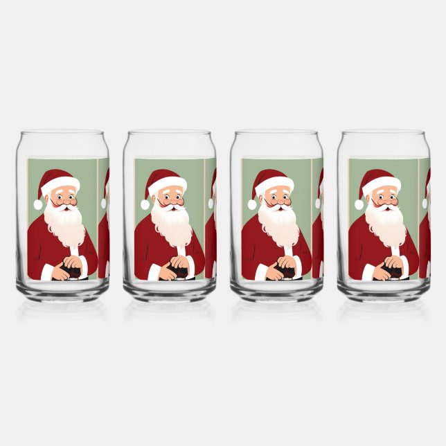 Awesome Santa Claus Can Glass (Front)
